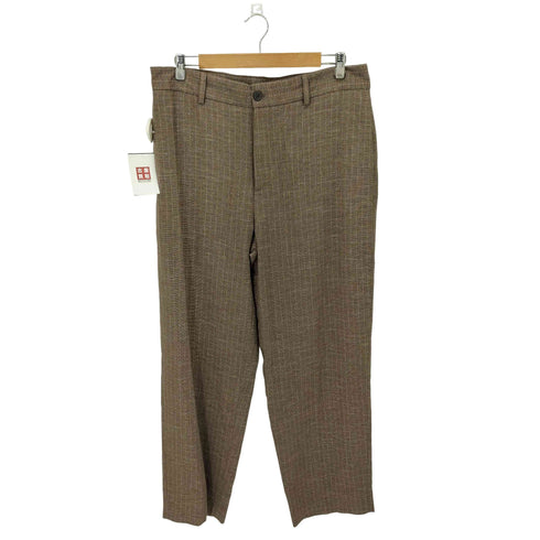 ザラ ZARA STRIPED TEXTURED SUIT TROUSERS ストライプ テクスチャード トラウザーパンツ メンズ 44