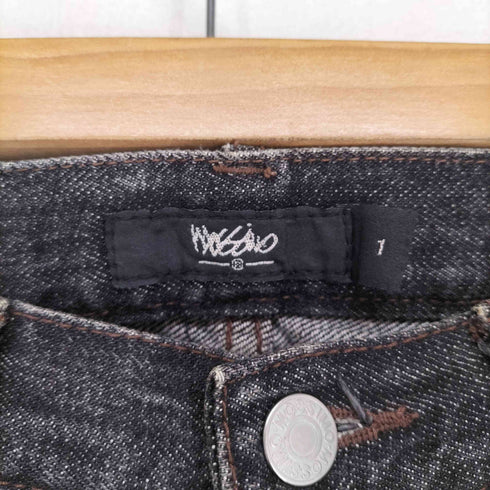 ダメージブラックデニムパンツ Y2K レディース