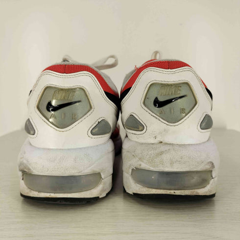 ナイキ NIKE AIR MAX2 LIGHT WHITE/BLACK-HBNR RED-CL GRY メンズ JPN:27.5
