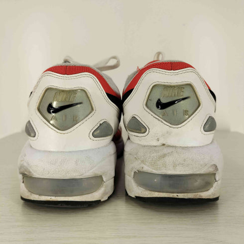 ナイキ NIKE AIR MAX2 LIGHT WHITE/BLACK-HBNR RED-CL GRY メンズ JPN:27.5