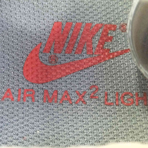 ナイキ NIKE AIR MAX2 LIGHT WHITE/BLACK-HBNR RED-CL GRY メンズ JPN:27.5