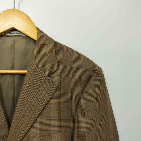 アクアスキュータム AQUASCUTUM 日本製 ウールシルク グレンチェック 3B テーラードジャケット メンズ 92A5