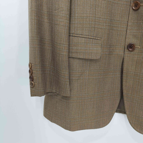 アクアスキュータム AQUASCUTUM 日本製 ウールシルク グレンチェック 3B テーラードジャケット メンズ 92A5