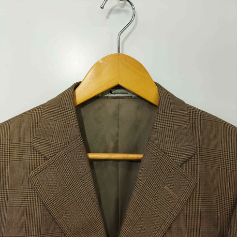 アクアスキュータム AQUASCUTUM 日本製 ウールシルク グレンチェック 3B テーラードジャケット メンズ 92A5