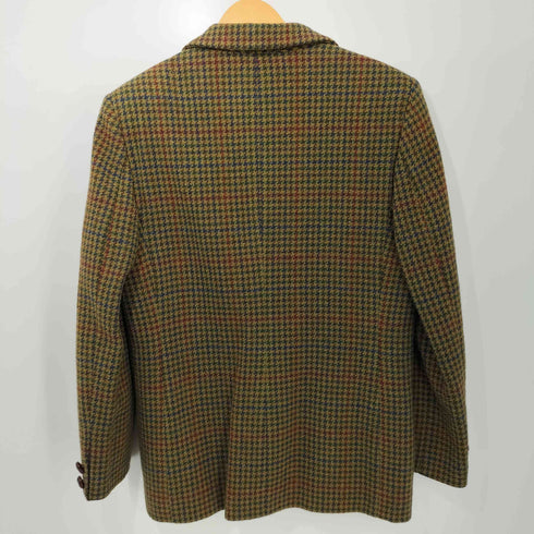 ELIZABETH ASCOT イタリア製 千鳥格子 ハウンドトゥースチェック バスケットボタン 3B テーラードジャケット メンズ 44