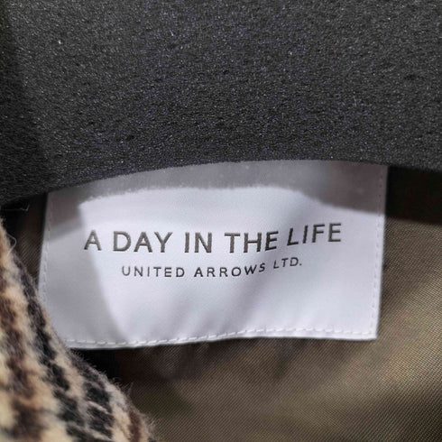 アデイインザライフユナイテッドアローズ A day in the life UNITED ARROWS メルトン チェック CPO ジャケット レディース