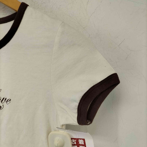 ジャマイカ製 紙タグ フロントプリントリンガーTシャツ レディース SMALL