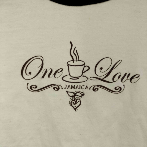ジャマイカ製 紙タグ フロントプリントリンガーTシャツ レディース SMALL
