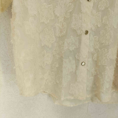 ザラ ZARA シャギーフラワーシースルーシャツ レディース S