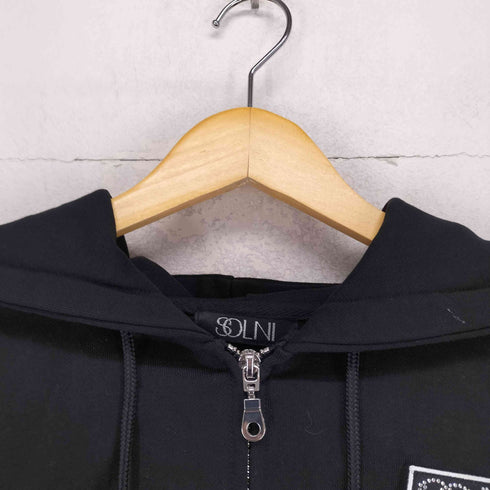 SOLNI ワッペンロゴジップアップパーカー cool レディース S