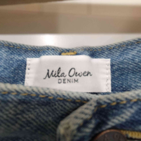 ミラオーウェン Mila Owen 24AW ハイウエストCプレスワイドデニムパンツ レディース JPN:0