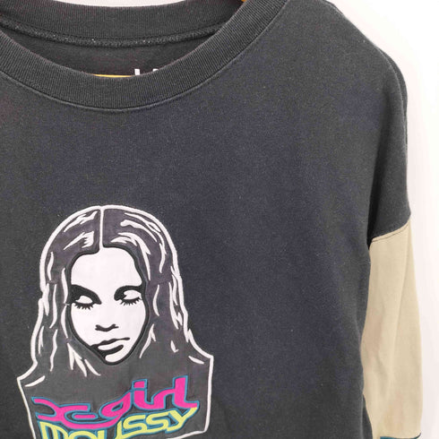 エックスガール X-girl XG FACE LS クルーネックTシャツ カットソー レディース FREE