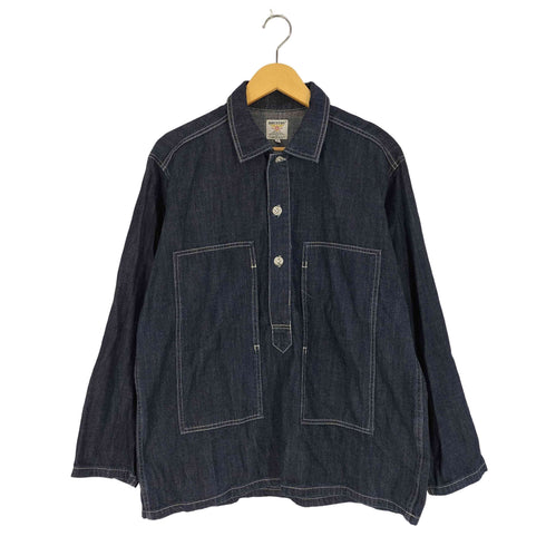 ヒューストン HOUSTON USA COTTON DENIM PULLOVER SHIRT/ USAコットンデニムプルオーバーシャツ メンズ import:M