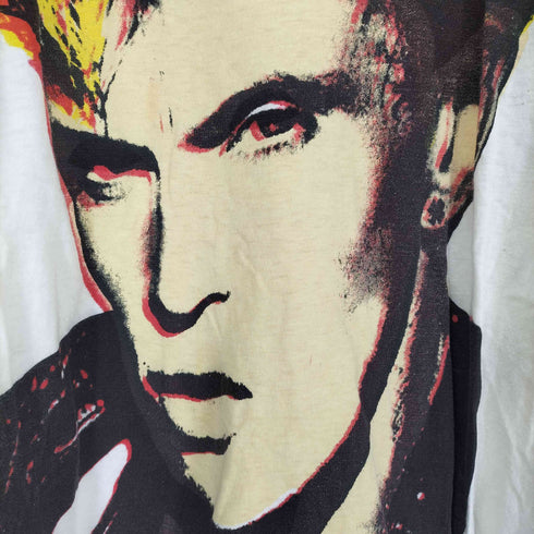 袖裾シングル オーバープリントクルーネックTシャツ メンズ