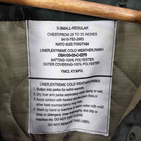 ワイエムシーエルケーワイ YMCLKY M-65 フィールドパーカー ライナー付き メンズ import:XS