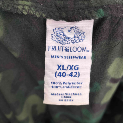 フルーツオブザルーム FRUIT OF THE LOOM 90S 迷彩フリースイージーパンツ メンズ JPN:XL