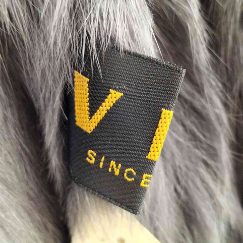 VIP スペインラビット ラクーンファー レザーコート レディース 42