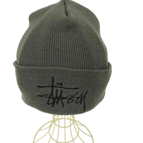 ステューシー Stussy 90S USA製 AUTHENTIC CAPS ショーン フォント ロゴ 刺繍 アクリル ニット キャップ ビーニー メンズ