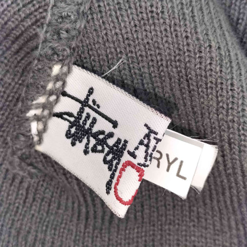 ステューシー Stussy 90S USA製 AUTHENTIC CAPS ショーン フォント ロゴ 刺繍 アクリル ニット キャップ ビーニー メンズ