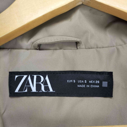 ザラ ZARA クロップド中綿ジャケット レディース S