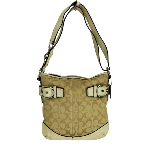 コーチ COACH ショルダーバッグ レザー キャンバス レディース
