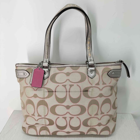 コーチ COACH デイジーアウトラインシグネチャーメタリックエマトート レディース