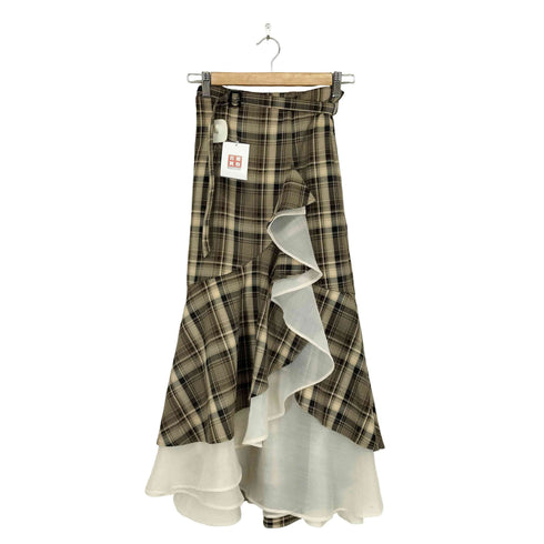 アンミール An MILLE フリルシアーレイヤードスカート レディース