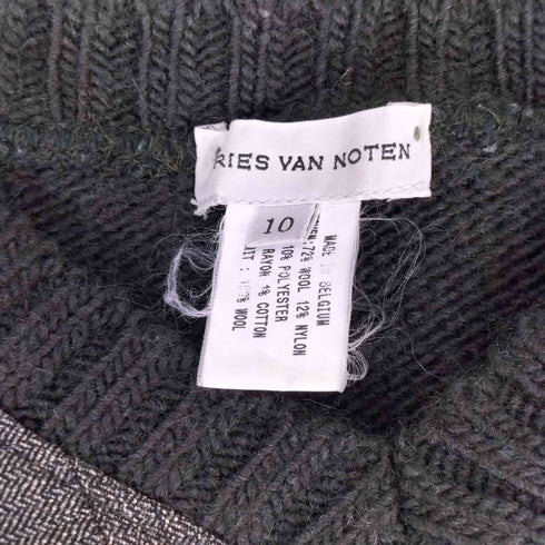ドリスヴァンノッテン DRIES VAN NOTEN ライカ期 クロップド切り替えニット レディース UK:10