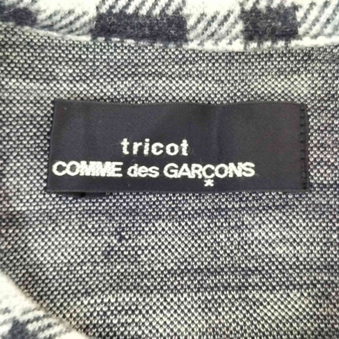 トリココムデギャルソン tricot COMME des GARCONS 80S ブロックチェッククロップドニットトップス レディース
