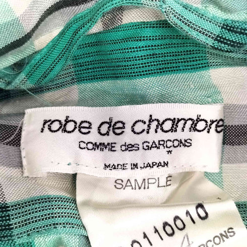 ローブドシャンブルコムデギャルソン robe de chambre COMME des GARCONS L/S チェックロングシャツワンピース レディース