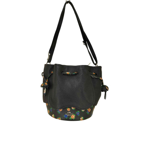 コーチ COACH レザー ペタル 巾着バッグ ショルダーバッグ 斜め掛け レディース