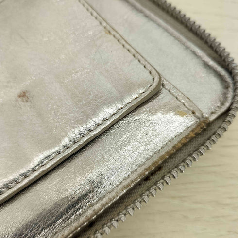 コムデギャルソン COMME des GARCONS GOLD LINE SILVER WALLET ラウンドジップ ウォレット 財布 メンズ