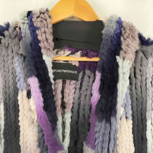 エンポリオアルマーニ EMPORIO ARMANI リアルファーフーデットジャケット レディース EUR:40