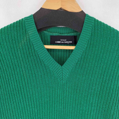 トリココムデギャルソン tricot COMME des GARCONS 80-90S Vネックニットロングワンピース レディース