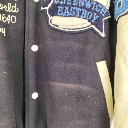 イーストボーイ EAST BOY アームレザー切替 ウールスタジャン メンズ import:M