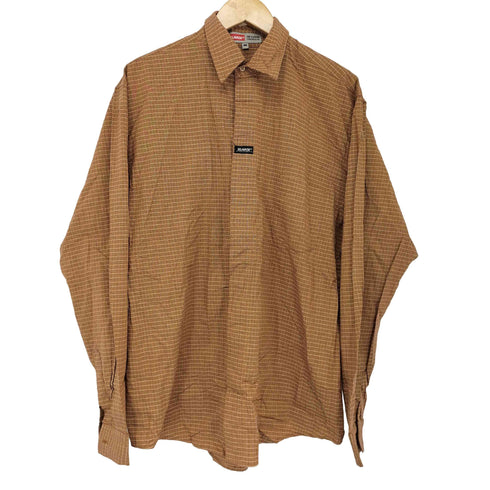 エクストララージ XLARGE チェック 比翼 レギュラーカラーシャツ メンズ import:M