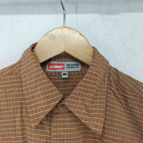 エクストララージ XLARGE チェック 比翼 レギュラーカラーシャツ メンズ import:M