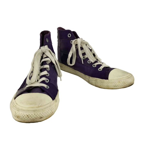 ヨウジヤマモトプールオム Yohji Yamamoto POUR HOMME レザーパッチワークハイカットスニーカー メンズ