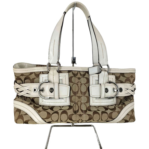 コーチ COACH シグネチャーレザーショルダーバッグ レディース