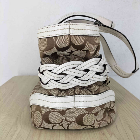 コーチ COACH シグネチャーレザーショルダーバッグ レディース