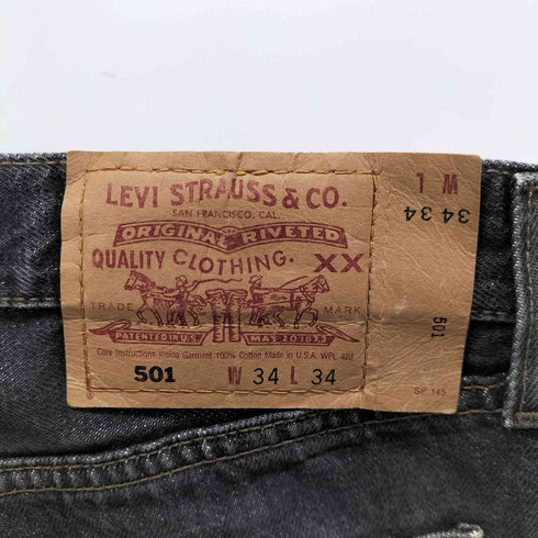 リーバイス Levis USA製 ボタン裏553 501 先染め ブラック メンズ 34inch