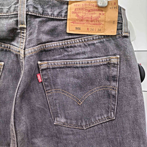 リーバイス Levis USA製 ボタン裏553 501 先染め ブラック メンズ 34inch