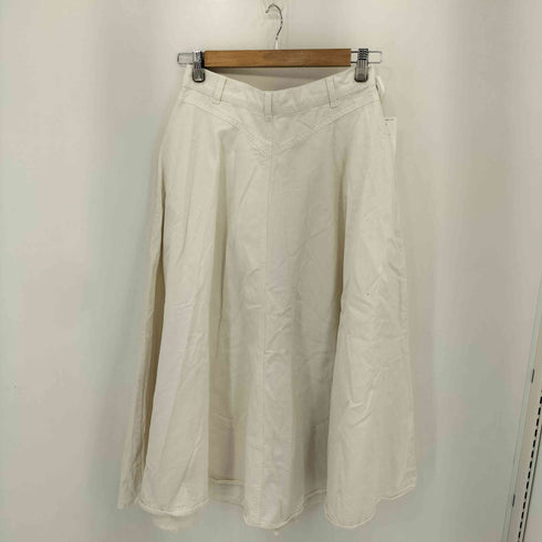 フロントボタン コットン ロングフレアスカート レディース I 46