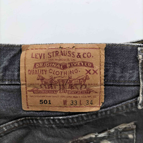 リーバイス Levis USA製 ボタン裏553 501 先染め ブラック メンズ 33inch