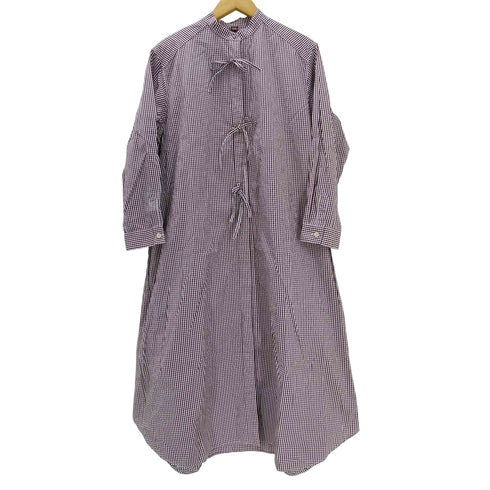 ドットアンドストライプスチャイルドウーマン Dot&Stripes CHILD WOMAN ギンガムチェック リボンシャツワンピース レディース FREE