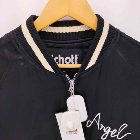 ショット Schott ORIENTAL WORLD TOUR オリエンタルワールドツアー刺繍 サテン スカジャン メンズ M