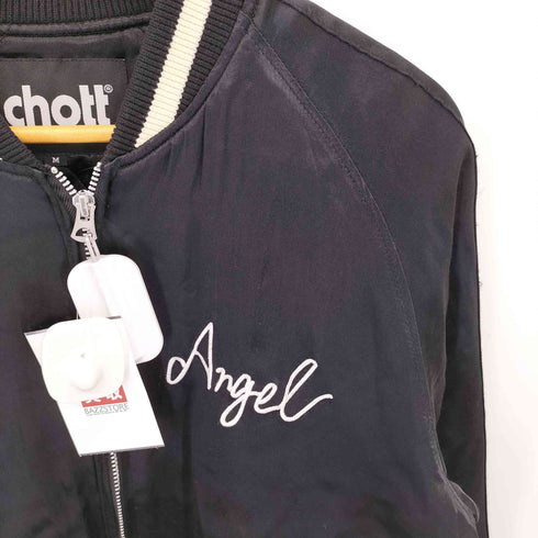 ショット Schott ORIENTAL WORLD TOUR オリエンタルワールドツアー刺繍 サテン スカジャン メンズ M