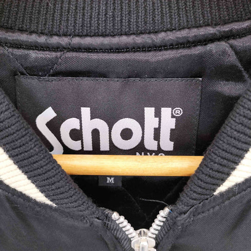 ショット Schott ORIENTAL WORLD TOUR オリエンタルワールドツアー刺繍 サテン スカジャン メンズ M