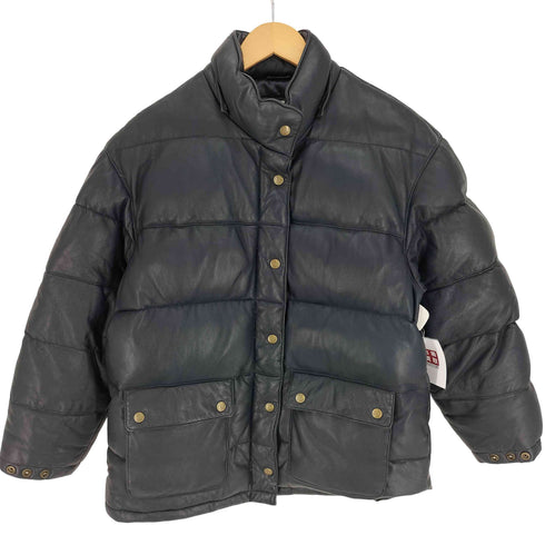 サンタバーバラポロアンドラケットクラブ SANTA BARBARA POLO & RACQUET CLUB 羊革 ラムレザー フラップポケット フルジップ レザー ダウン ジャケット メンズ FREE