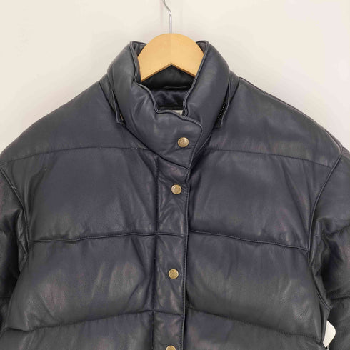 サンタバーバラポロアンドラケットクラブ SANTA BARBARA POLO & RACQUET CLUB 羊革 ラムレザー フラップポケット フルジップ レザー ダウン ジャケット メンズ FREE